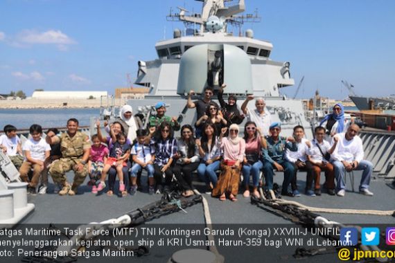 Satgas MTF TNI Selenggarakan Open Ship Untuk WNI di Lebanon - JPNN.COM