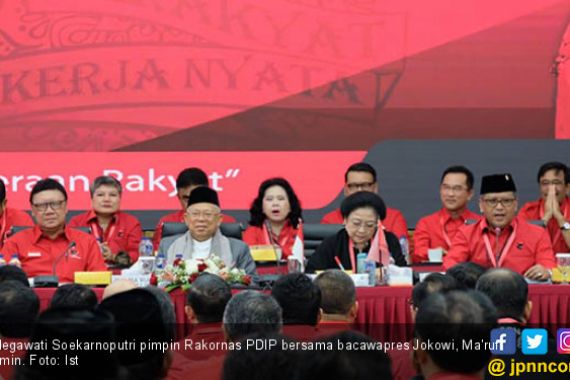 Buka Rakornas PDIP, Mega Puji Ma'ruf Amin - JPNN.COM