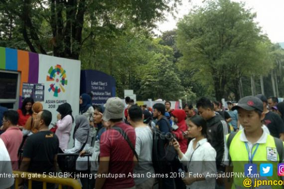 Penutupan Asian Games 2018: Warga Antre Masuk GBK, Macet! - JPNN.COM