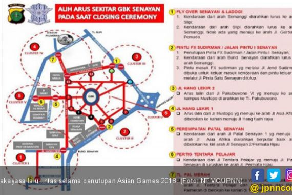 Rekayasa Lalu Lintas Selama Penutupan Asian Games 2018 - JPNN.COM