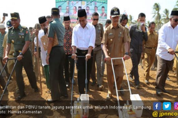 Menteri Amran-PBNU Tanam Perdana Jagung Seluruh Indonesia - JPNN.COM