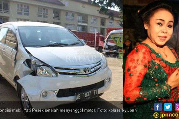 Senggol Motor di Jalan, Mobil Yati Pesek Penyok - JPNN.COM