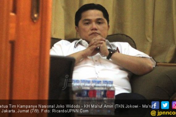 Pimpin TKN Jokowi - Ma'ruf, Erick Thohir Pengin Peluk Sandi - JPNN.COM
