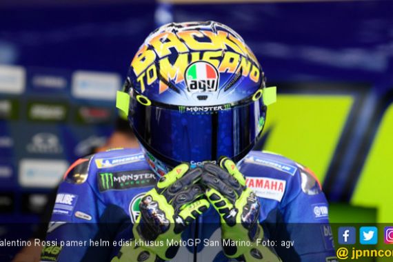 Lihat Helm Rossi Edisi Khusus MotoGP San Marino - JPNN.COM