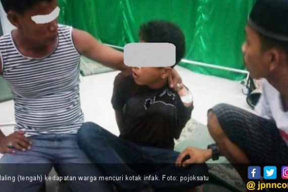 Pelajar Disergap Warga Saat Curi Kota Infak Masjid - JPNN.COM
