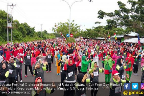 Festival Senam Lansia Meriahkan Perayaan Haornas di Tidore - JPNN.COM