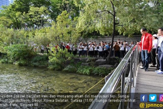 Jokowi Ingin Ciliwung Seperti Sungai Cheonggyecheon di Korea - JPNN.COM