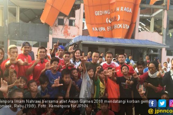 Menpora Ajak Atlet Asian Games Hibur Korban Gempa Lombok - JPNN.COM