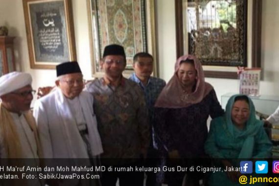 Kiai Ma'ruf & Pak Mahfud Berkumpul di Rumah Keluarga Gus Dur - JPNN.COM