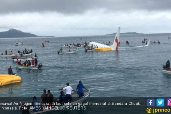 Hujan Lebat, Pesawat Air Niugini Salah Mendarat - JPNN.COM