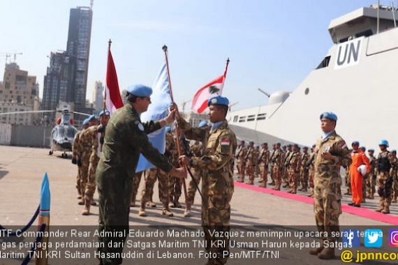 Satgas Maritim TNI Resmi jadi Pasukan Perdamaian di Lebanon - JPNN.COM