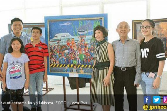 Berkebutuhan Khusus, Vincent Cetak Prestasi di Dunia Lukis - JPNN.COM