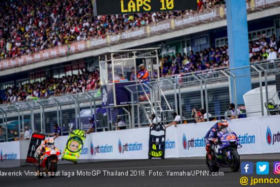 Podium di MotoGP Thailand, Vinales Beber Perkembangan M1 - JPNN.COM