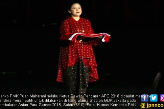 Menko Puan Didaulat Membawa Bendera Merah Putih - JPNN.COM