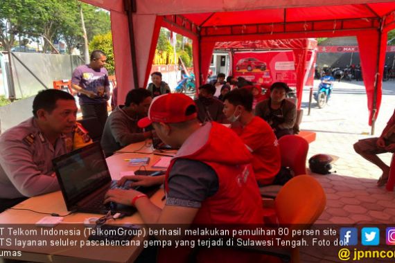 PascaGempa Sulteng, 80 % Site BTS Telkom Group Sudah Pulih - JPNN.COM