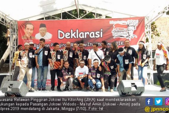 Relawan Pinggiran Deklarasi Dukung Jokowi Satu Kali Lagi - JPNN.COM