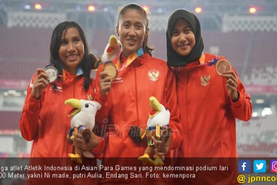 Indonesia Dominasi Podium Lari 100 Meter Putri T13 - JPNN.COM