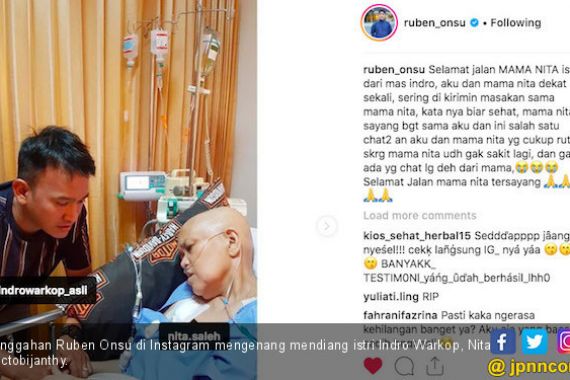 Istri Indro Warkop Meninggal, Ruben Onsu: Selamat Jalan Mama - JPNN.COM