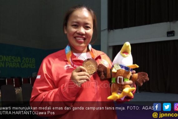 Hamil 4,5 Bulan, Suwarti Rebut Emas Asian Para Games 2018 - JPNN.COM