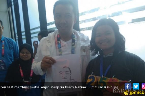 Menpora Takjub Lihat Sketsa Wajahnya Digambar Dalam 2 Menit - JPNN.COM