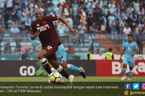 Akhirnya Alessandro Ferreira Cetak Gol Pertama untuk PSM - JPNN.COM