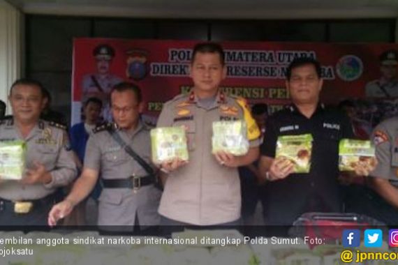 9 Anggota Sindikat Narkoba Internasional Ditangkap Poldasu - JPNN.COM