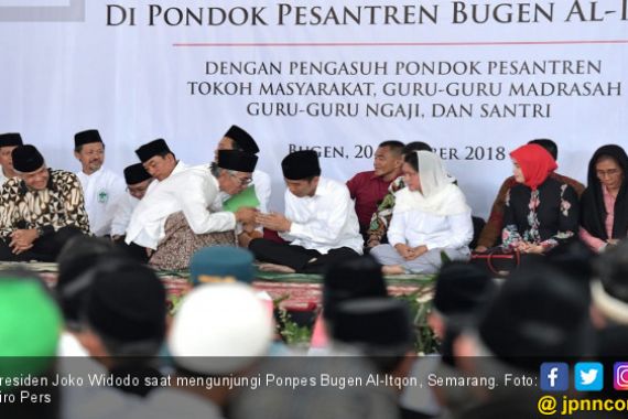 Bersilaturahmi ke Pesantren, Jokowi Bahas Isu PKI - JPNN.COM