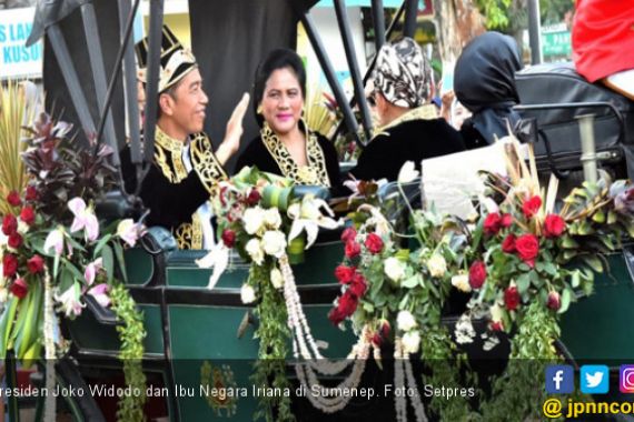 Jokowi - Iriana Bak Raja dan Ratu di Sumenep - JPNN.COM