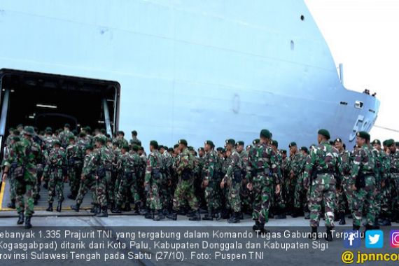 Masa Tanggap Darurat Berakhir, 1.335 Prajurit TNI Ditarik - JPNN.COM