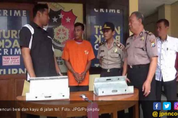 Jadi Ini Pelaku yang Sering Curi Pagar Jalan Tol - JPNN.COM