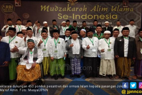 450 Pondok Pesantren Nyatakan Dukung Jokowi - Ma'ruf - JPNN.COM