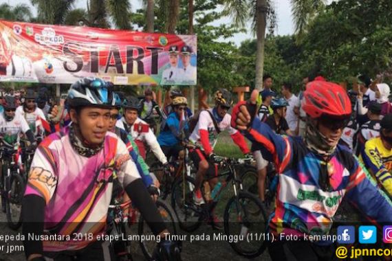 Even Gowes Sepeda Nusantara di Lampung Timur Meriah - JPNN.COM