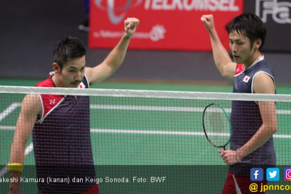 Kamura / Sonoda Bangga Kalahkan Ahsan / Hendra di Final Singapore Open 2019 - JPNN.COM