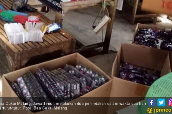 Bea Cukai Malang Sita Ratusan Ribu Rokok Ilegal - JPNN.COM
