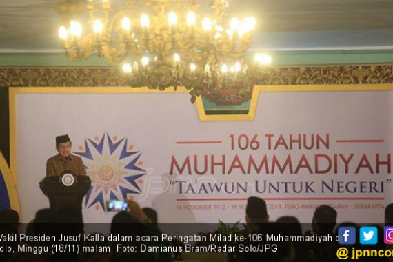 Tema Saling Tolong dan Award untuk JK di Milad Muhammadiyah - JPNN.COM