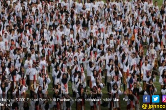 5.000 Penari Rontek Pacitan Pecahkan Rekor Muri - JPNN.COM