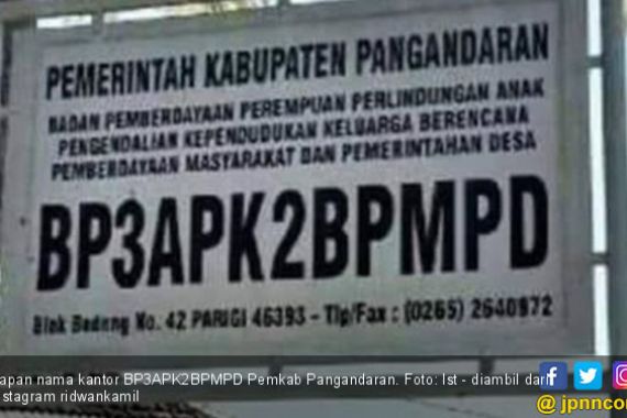 Nama Lembaganya BP3APK2BPMPD, Coba Ulangi! - JPNN.COM
