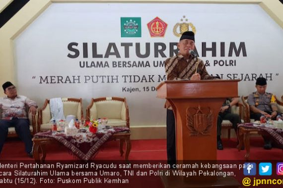 Menhan Ajak Ulama Bersama TNI dan Polri Memperkuat Persatuan - JPNN.COM
