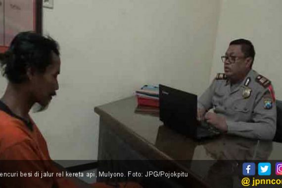 Teganya, Pria Ini Sering Curi Besi Bantalan Rel Kereta Api - JPNN.COM