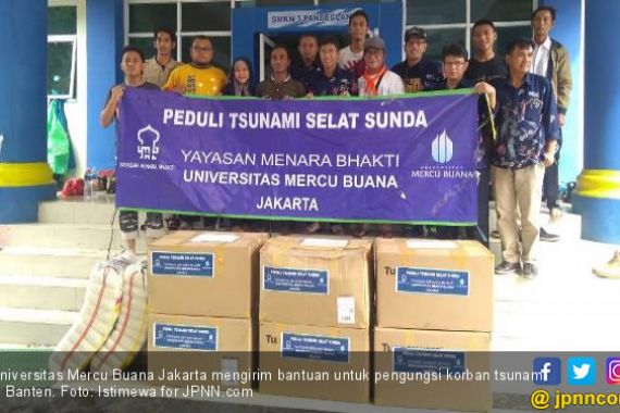 UMB Jakarta Kirim Bantuan untuk Pengungsi Korban Tsunami - JPNN.COM