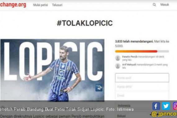 Bobotoh Persib Bandung Buat Petisi Tolak Srdjan Lopicic - JPNN.COM