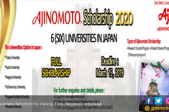 Beasiswa Ajinomoto, Yuk Kuliah S2 di Jepang - JPNN.COM