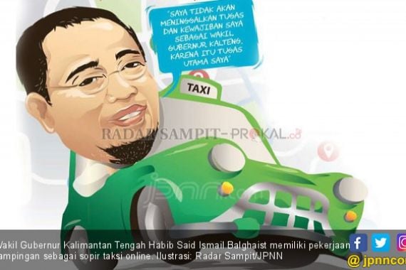 Wagub Kalteng Nyambi Jadi Sopir Taksi Online, Berapa Penghasilannya? - JPNN.COM