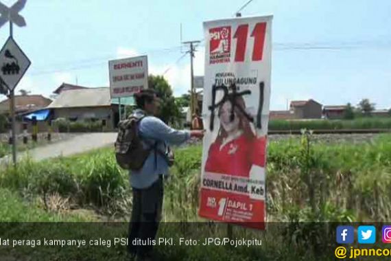 Ada Tulisan PKI di Alat Peraga Kampanye Caleg PSI - JPNN.COM