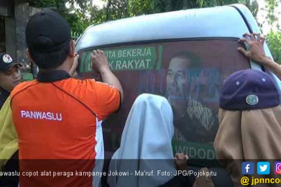 Bawaslu Copot Alat Peraga Kampanye Jokowi - M'aruf - JPNN.COM
