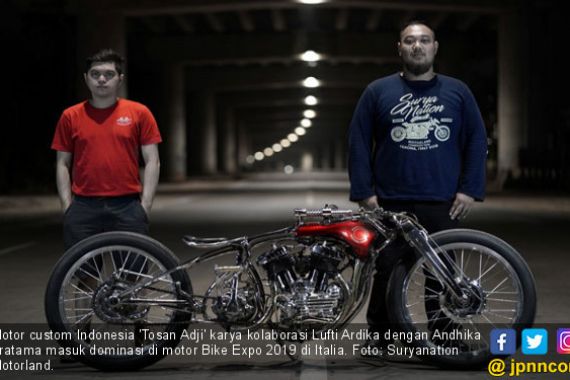 Motor Custom Indonesia Terbaik Ketiga King Motor Bike Expo di Italia - JPNN.COM