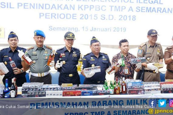 Musnahkan 6,9 Juta Batang Rokok Ilegal, Bea Cukai Selamatkan Pemasukan Negara Rp 3 Miliar - JPNN.COM