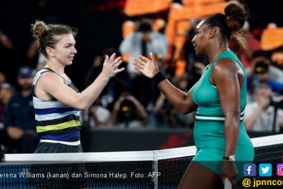 Serena Williams Butuh Waktu 1 Jam 47 Menit Kalahkan Simona Halep di 16 Besar Australian Open - JPNN.COM