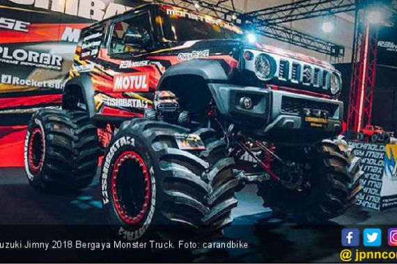 Suzuki Jimny 2018 Bergaya Monster Truck, Saingi El Toro Loco - JPNN.COM