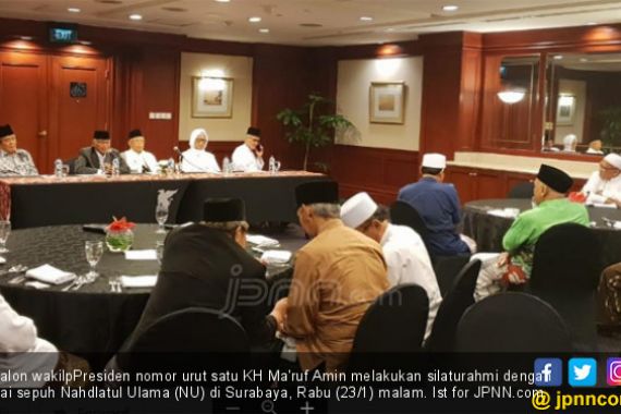 Ma'ruf Amin dan Para Kiai Sepuh NU Gelar Pertemuan Tertutup di Surabaya - JPNN.COM